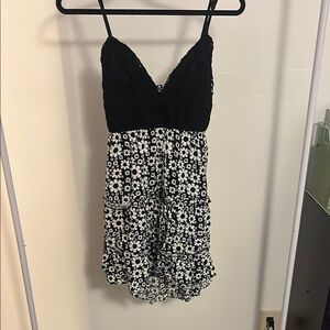 Black and White Floral Dress